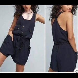 NWT Elevenses Dre Utility romper in Navy sz S
